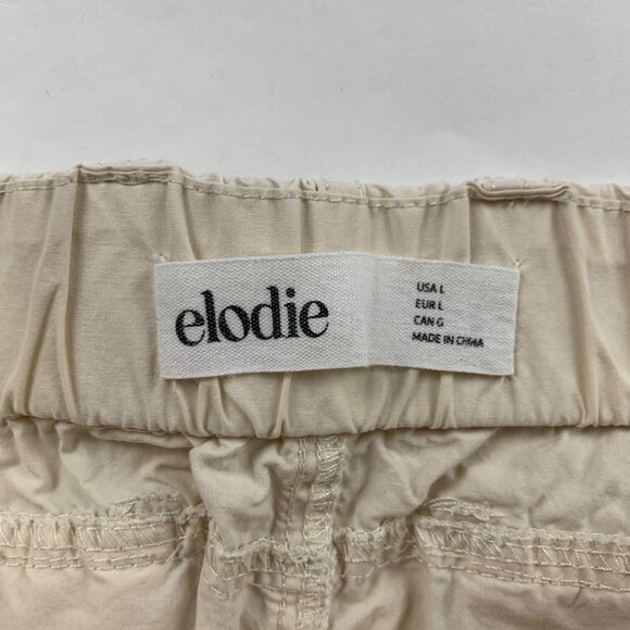 Elodie Cream Poplin Canvas Wide Leg Cargo Pant L - Picture 5 of 10
